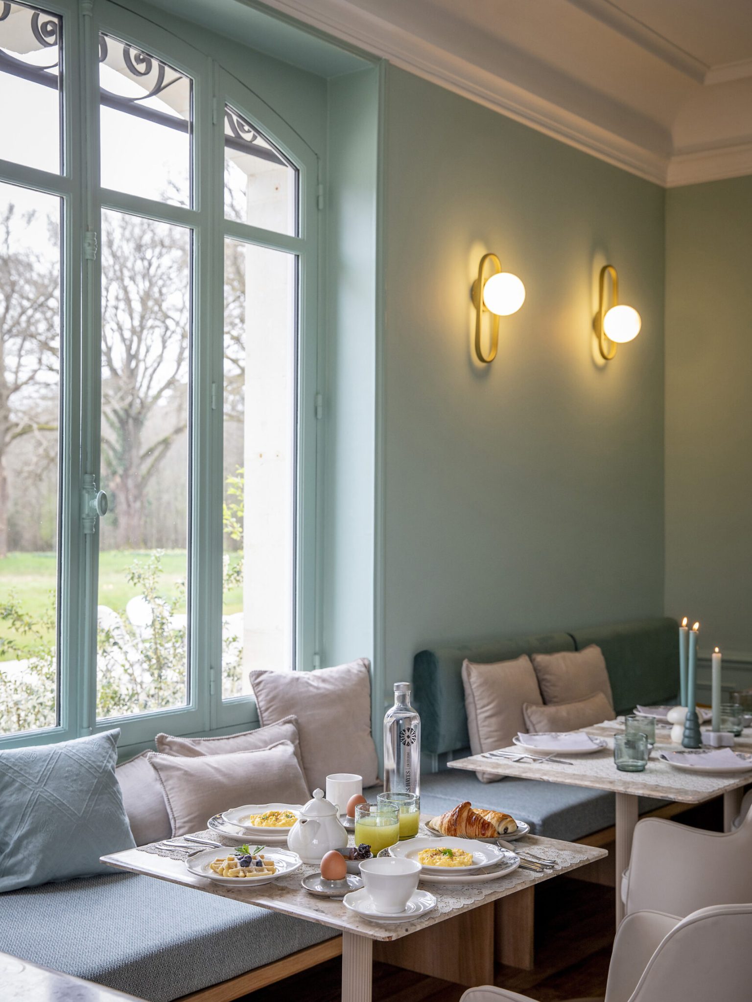 Salle du petit dejeuner des Hayes en Sologne